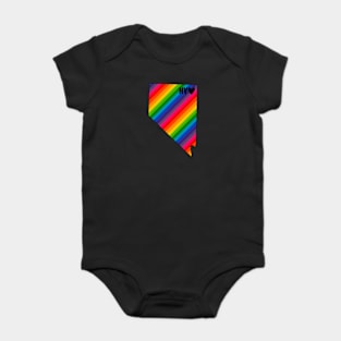 USA States: Nevada (rainbow) Baby Bodysuit